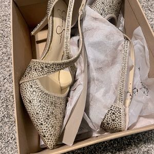 New in Box Jessica Simpson Champagne Colored High Heels, Size 9
